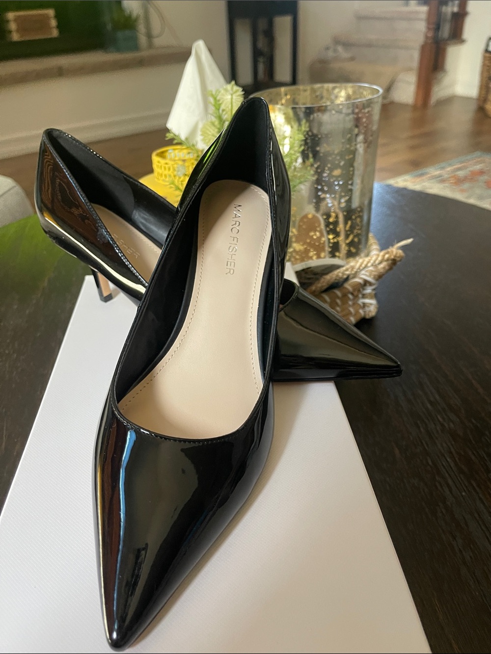 Marc Fisher Black Alola2 Loafer-Style Pump